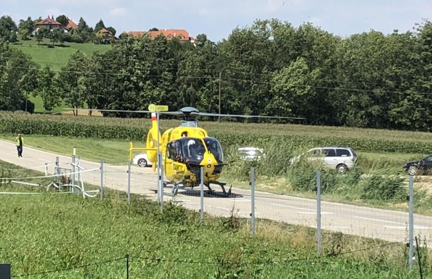 Verkehrsunfall mit eingeklemmter Person