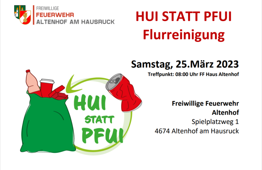Flurreinigungsaktion „Hui statt Pfui“